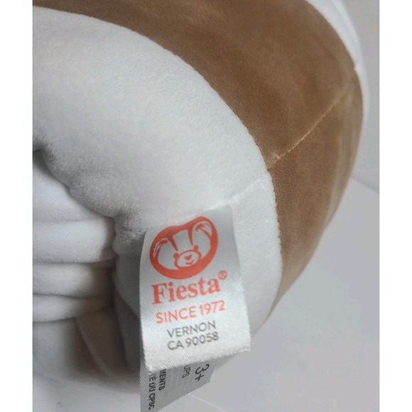 Fiesta Pupuccinos Plush 14" Medium Size Dog Cup Pink Bow Coffee Embroidered - Picture 4 of 5